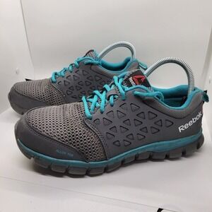 Reebok Sublite Cushion Athletic Work Shoe-Gray-Women's 8W‎